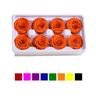 China Wholesale Eternal Rose Head Infinite Rose Bud Preserved Roses 4-5cm 24*13*8.2 for sale