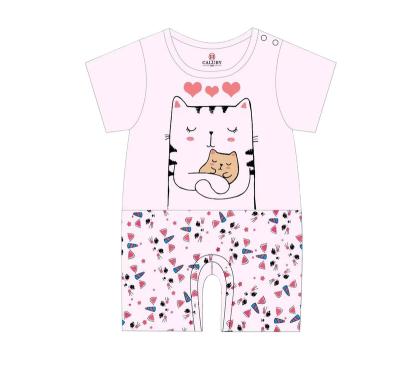 China 2022 summer newborn baby clothes 3-24M boys and girls body suit foreign pure organic cotton caluby 100% cotton romper for sale