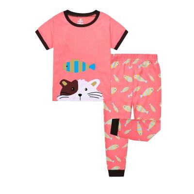 China 9-13y Shorts Long Sleeve Pants Girls Kids Breathable Pajamas Wholesale Kids Pajamas Pure Cotton Material For Spot Goods for sale