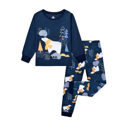 China Factory Wholesale 9-13Y Breathable Children's Pajamas 100% Cotton Boys Children's Pajamas Pants Long Sleeve Suit for sale