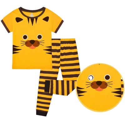 China Factory wholesale children's breathable pajamas 100% cotton short-sleeved CALUBY pants spring and autumn children's pajamas 3-8Y suit for sale