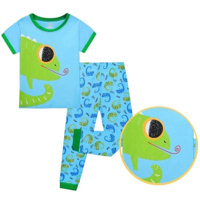 China CALUBY Factory Wholesale Children's Spring and Autumn Material Boys Children's Pajamas Set Breathable Short-sleeved Cotton Pajamas Pants for sale