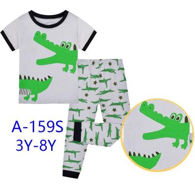 China Wholesale Caluby Pajamas Kids Boys Long Pants Sleeve 100% Cotton 3-8 Years Brand Breathable Cartoon Short Cool Pajamas for sale