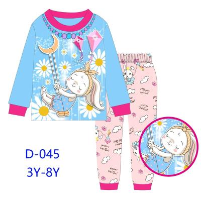 China Breathable Wholesale Kids Pajamas Round Neck Baby Sleepwear Set Pure Cotton Material OEM Children Custom Pajamas for sale