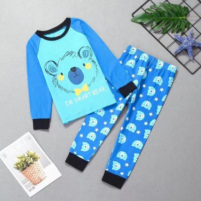 China Breathable Pajamas Children Clothing Kids Sleepwear Boys Clothing Sets Pajamas Wholesale Ready Cargo 2-13Y for sale