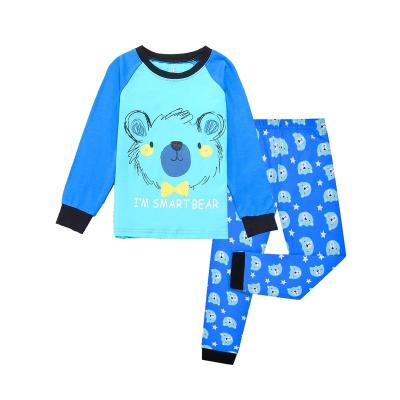 China Breathable Children Pajamas Set 3-8 Years Long Sleeve Baby Pajamas Factory Style Boy Long Pants Wholesale Pajamas for sale