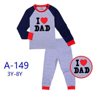 China Factory wholesale 3-8years kids pajamas boys breathable style pure cotton fabric children's sleepwear suit wholesale shape spot for sale