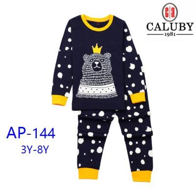 China Factory caluby group of long sleeve long pants boy 3-8 years old kids breathable pajama set found style for sale