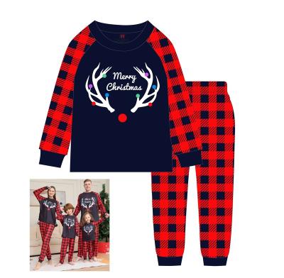 China Wholesale Christmas Children's Pajamas Children's Pajamas Girls and Boys Styles Breathable Pure Cotton Material 3-8y for sale