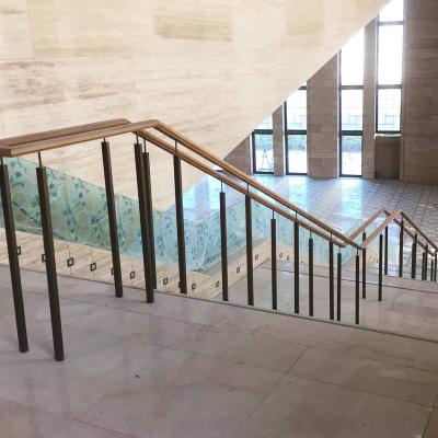 China Modern Glass Balustrade Balcony Wrought Iron Fencing Metal Balustrade for sale