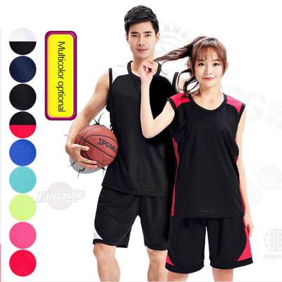 China Custom high quality basketball sports logo OEM mens basketball uniform tank top free sublimation antibacterial for sale