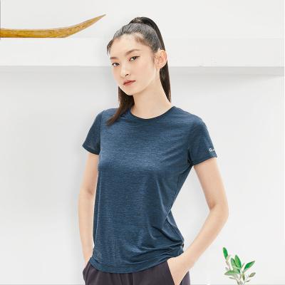 China Custom Wholesale GYM Women's Breathable Ice Anti-Wrinkle T-shirts Tee 100% Recycled Shirt for sale