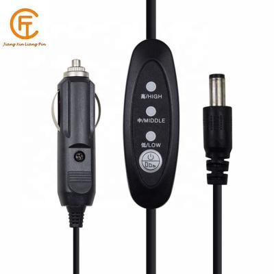 China Three - speed temperature control 12V cigarette heater car seat three-speed thermostat switch line for sale