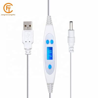 China 5-24V LCD digital display temperature control timing USB switch five-speed adjustment and six five-speed cable for sale