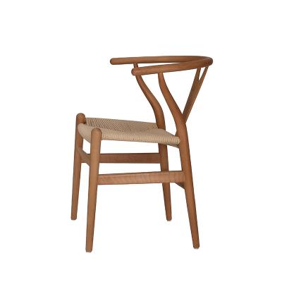 China Wholesale Traditional Solid Wood Shape Traditional Rattan Y Dining Armchair For Restaurant for sale