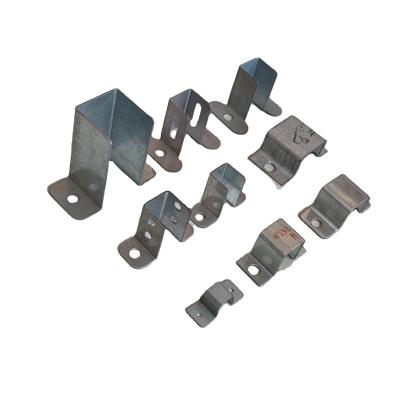 China Hardware Manufacturer of Thick Galvanized Metal Stamping Steel Part Post Base Bracket for Unistrut Channels for sale