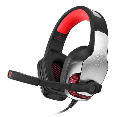 China 3.5mm Earphone Jack Hunter Spider V4 Memory Soft Bass Surround Earmuffs PS Computer Gaming Headset With LED Lights for sale