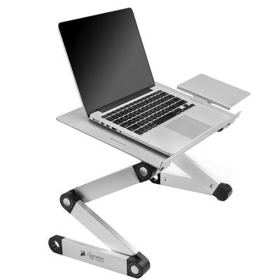 China High Quality Outdoor Laptop Desk / Stand / Table (Height) Portable Adjustable Aluminum 48*26cm Vented w/ CPU Fans Mouse Pad for sale