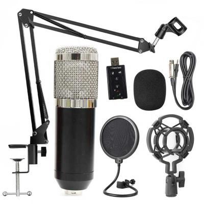 China BM-800 Microphone Condenser Microphone Handheld Microphone Sound Recording Microphone with USB Sound Card for Tic Livestream for sale