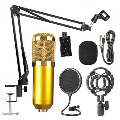 China BM-800 Microphone Condenser Microphone Handheld Microphone Sound Recording Microphone with USB Sound Card for Tic Livestream for sale