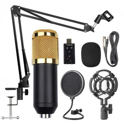 China BM-800 Microphone Condenser Microphone Handheld Microphone Sound Recording Microphone with USB Sound Card for Tic Livestream for sale