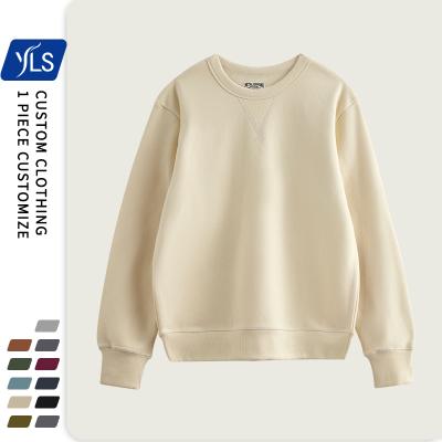 China 470 Gsm Sustainable High Quality Cotton 100% YLS Plain Mens Thick Crewneck Sweatshirt for sale