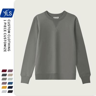 China YLS Viable Mens 360 Custom Made Gsm Terry Cotton Crewneck Sweatshirt Long Sleeve French Logo Sweatshirt for sale