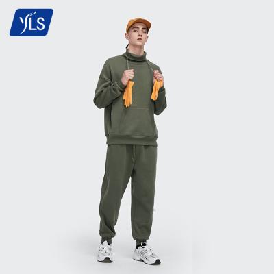 China YLS breathable ready to ship fashion casual sports wear simple oversized two piece tracksuit sweat suits unisex for sale