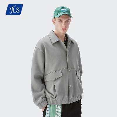 China YLS Breathable Wholesale Blank Jackets Shear Oversized Logo Plain Single Breasted Coats Cardigan Custom Jacket for sale