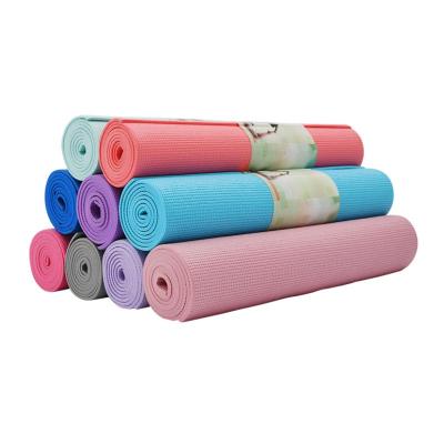 China Custom Colored High Density Non-slip Paper Exercise Chinese Manufacturer Logo Fitness Strap PVC Yoga Carry Mat 6mm for sale