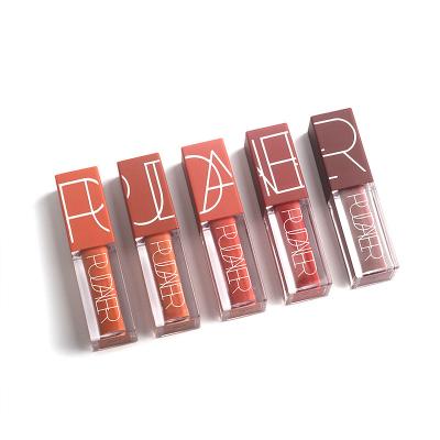 China Pudaier 5pcs Nude Lip Gloss Matte Lip Gloss Bulk Waterproof Long Lasting Waterproof Woman Cosmetic Velvet Makeup Lip Gloss for sale