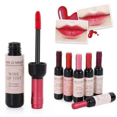 China Sunscreen Makeup Tools Matte Lip Stain Wine Bottle Lip Gloss Lip Gloss Women Liquid Lipstick for sale