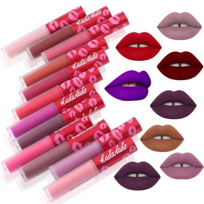 China Matte Lipstick Cosmetics Lip Gloss Long Lasting Liquid Lip Makeup Waterproof Nude Lipstick Kit Lip Gloss for sale