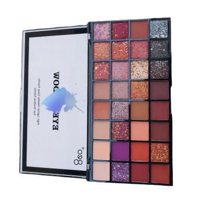 China Professional Matte Fashion Starry Eye Makeup Shimmer Eyeshadow Palette 32 Colors Waterproof Shiny Shimmer Eyeshadow for sale