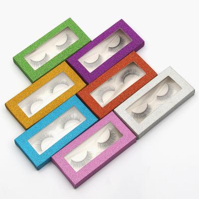 China / Mink Eyelash Case 3d False Eyelash Empty Colorful Eyelash Frosted Box Customized Packaging Box for sale