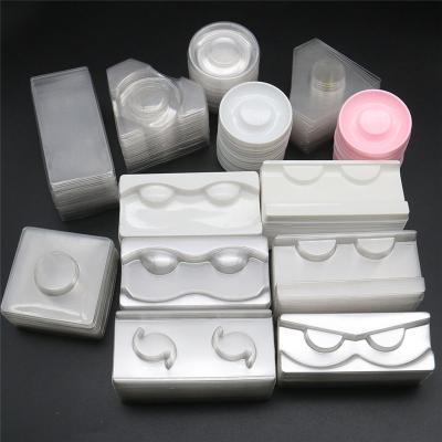 China / Wholesale Mink Round Eyelash Rectangle Vendor Tray Plastic False Eyelash Tray Lash Holder for sale