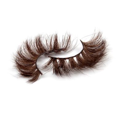 China Individual Makeup Criss Cross Brown Lash 3D Mink False Eyelashes Extension Fake Lashes Wholesale Natural Brown for sale