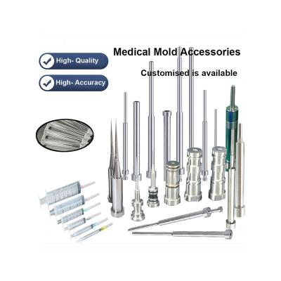 China EJECTOR SHOULDER PINS TYPE Medical Life Sciences Syringe Mold Parts Injector Rod Needle Mold Core Medical Mold Cavity for sale