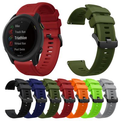 China For Garmin Forerunner 745 22mm Silicone Watch Band For Garmin Forerunner 745 Smart Watch Strap For Xiaomi MI Watch Color for sale