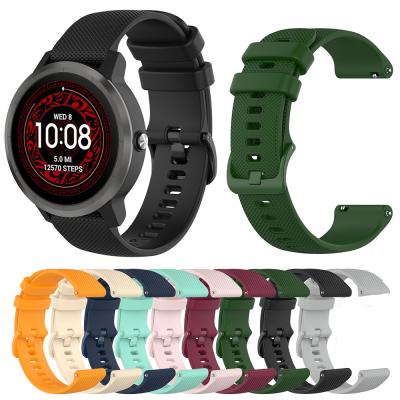 China 18mm 20mm 22mm Silicone Rubber Strap for Garmin Vivoactive 3 Smart Watch Band 4 4S for Garmin Venu 2 2S for sale