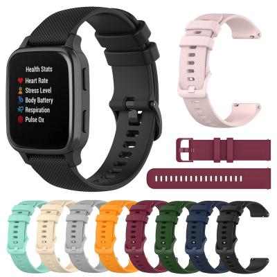 China 20mm Soft Silicone Rubber Watch Band for Garmin Venu /Venu SQUARE for sale