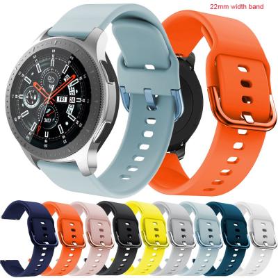 China Silicone For Samsung Galaxy Watch 2 2S Amazfit 47mm Pitch 46mm R800 Huami Amazfit 22mm Stratos 2 2S Gear S3 Silicone Strap GTR Watch Band for sale