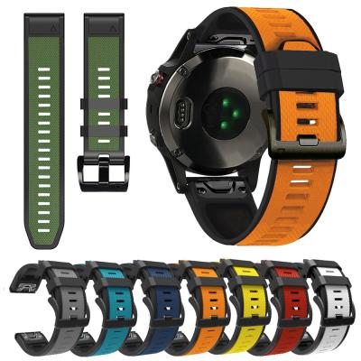 China Quick Release Silicone Rubber Easy Fit Watch Bands For Garmin Fenix ​​6 6X 935 Forerunner Fenix ​​5 5X Pro Wrist Band 945 for sale