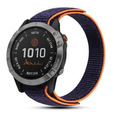 China 20 22mm nylon watch band for Garmin Fenix ​​6 6S pro 5 5S plus woven nylon strap for Garmin Quatix 6 instinct 5 for sale