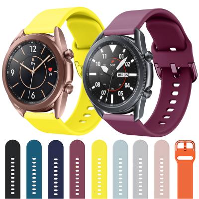 China 20mm 22mm Silicone Rubber Strap For Samsung Galaxy Watch 3 Smart Watch Band Replacement Watch Band For Samsung Galaxy Watch3 41mm 45mm for sale