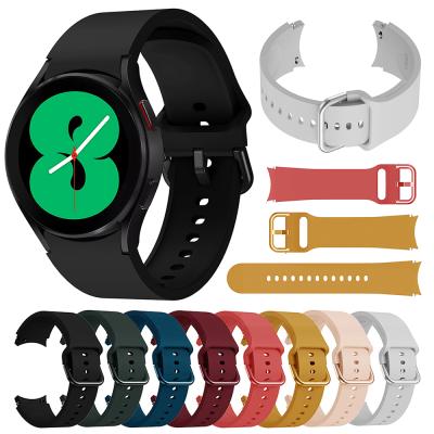 China Leather New Arrival 2021 Soft 20mm Silicone Watch Band Straps For Samsung Galaxy Watch 4 40mm 46MM Classic 44mm / Watch 4 42mm for sale