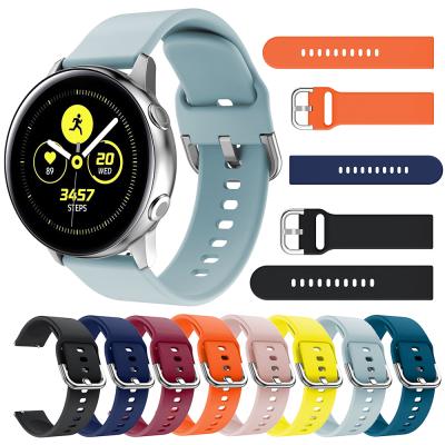 China 20mm Rubber Watch Band For Samsung Gear S2 Classic Silicone Strap For Samsung Galaxy 2 44mm Watch Active/Active 40mm for sale