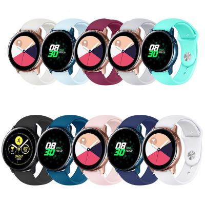 China Silicone 20mm 22mm Silicone Band Strap For Samsung Galaxy Watch Active/Galaxy Watch3 41mm 46mm Watch 45mm/Galaxy 42mm for sale