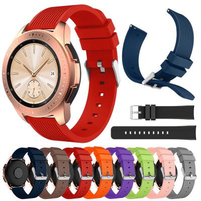 China 20mm Silicone Watch Band Rubber Strap For Samsung Galaxy Watch 42mm / Galaxy Watch 1 Smart Watch 2 Active Band for sale