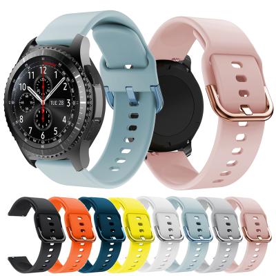 China Silicone Rubber Strap For Samsung Gear S3 Frontier Classic/Gear Sport/Gear S2 Classic Watch Band 20mm 22mm for sale